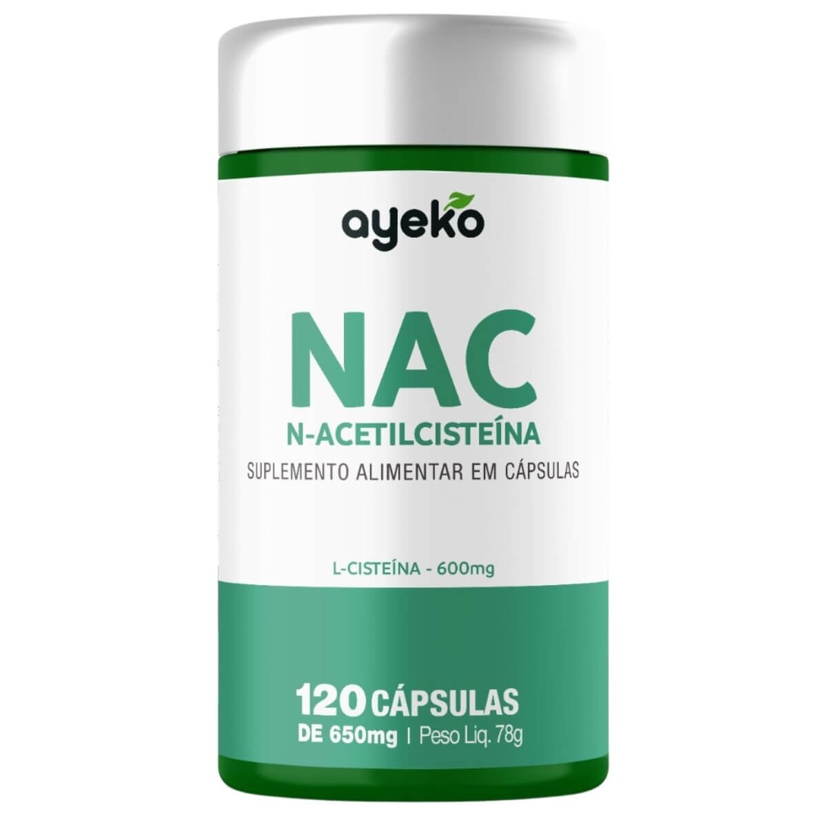NAC N-Acetilcisteína 600 mg 120 Cápsulas