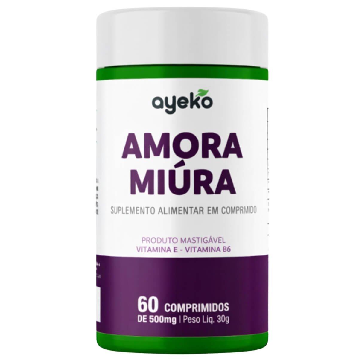 Amora Miúra com Vitamina E e Vitamina B6 60 Comprimidos