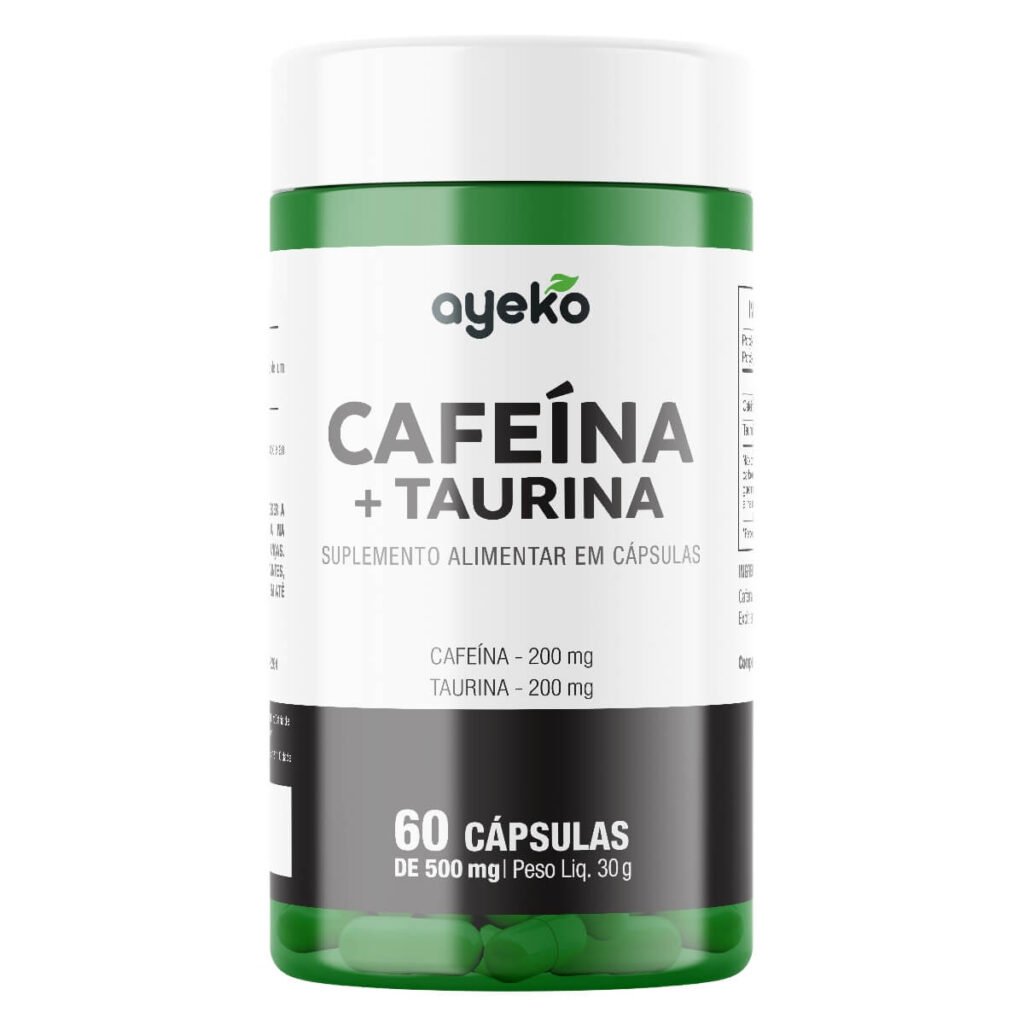 Cafeína + Taurina 200 mg + 200 mg 60 Cápsulas