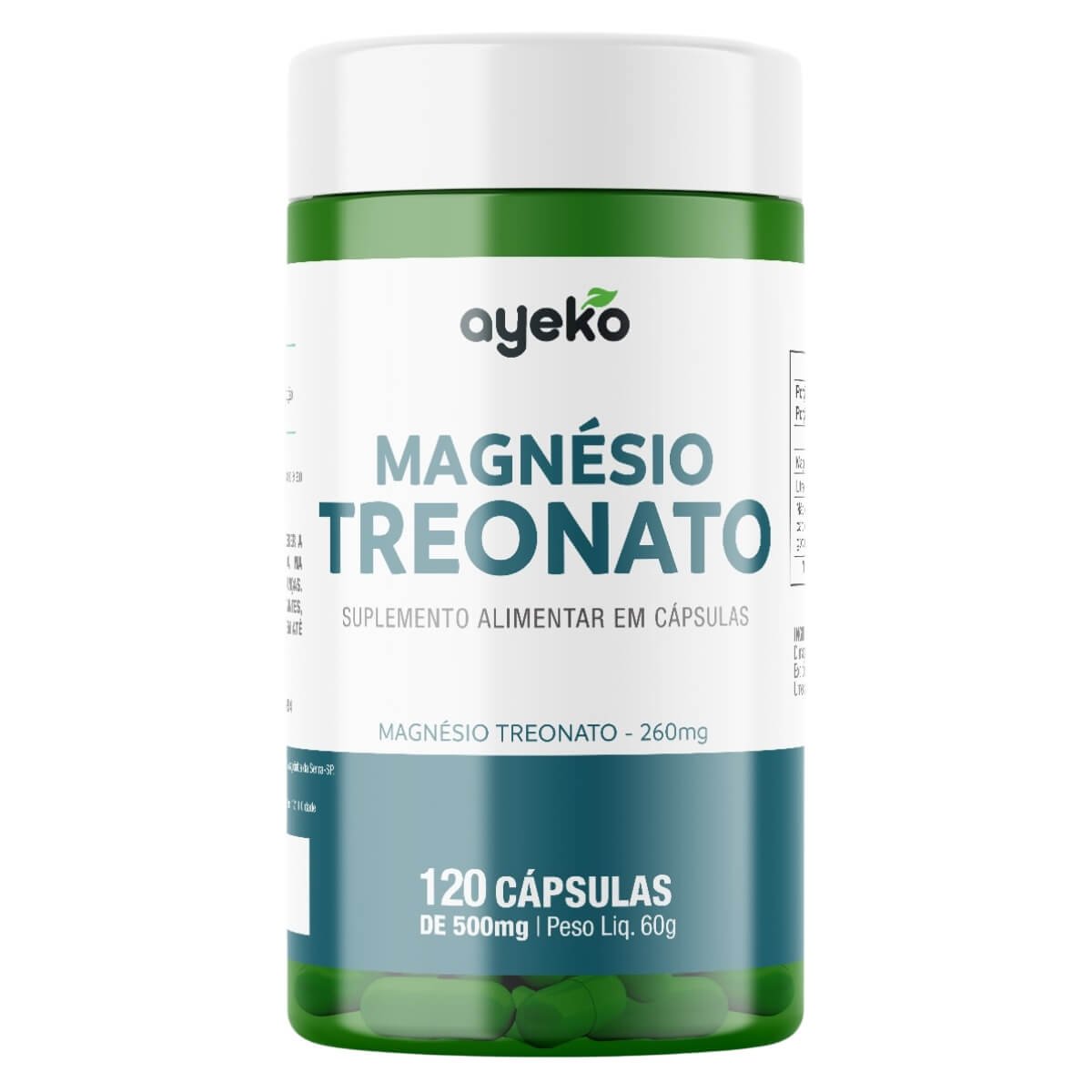Magnésio Treonato 260 mg 120 Cápsulas