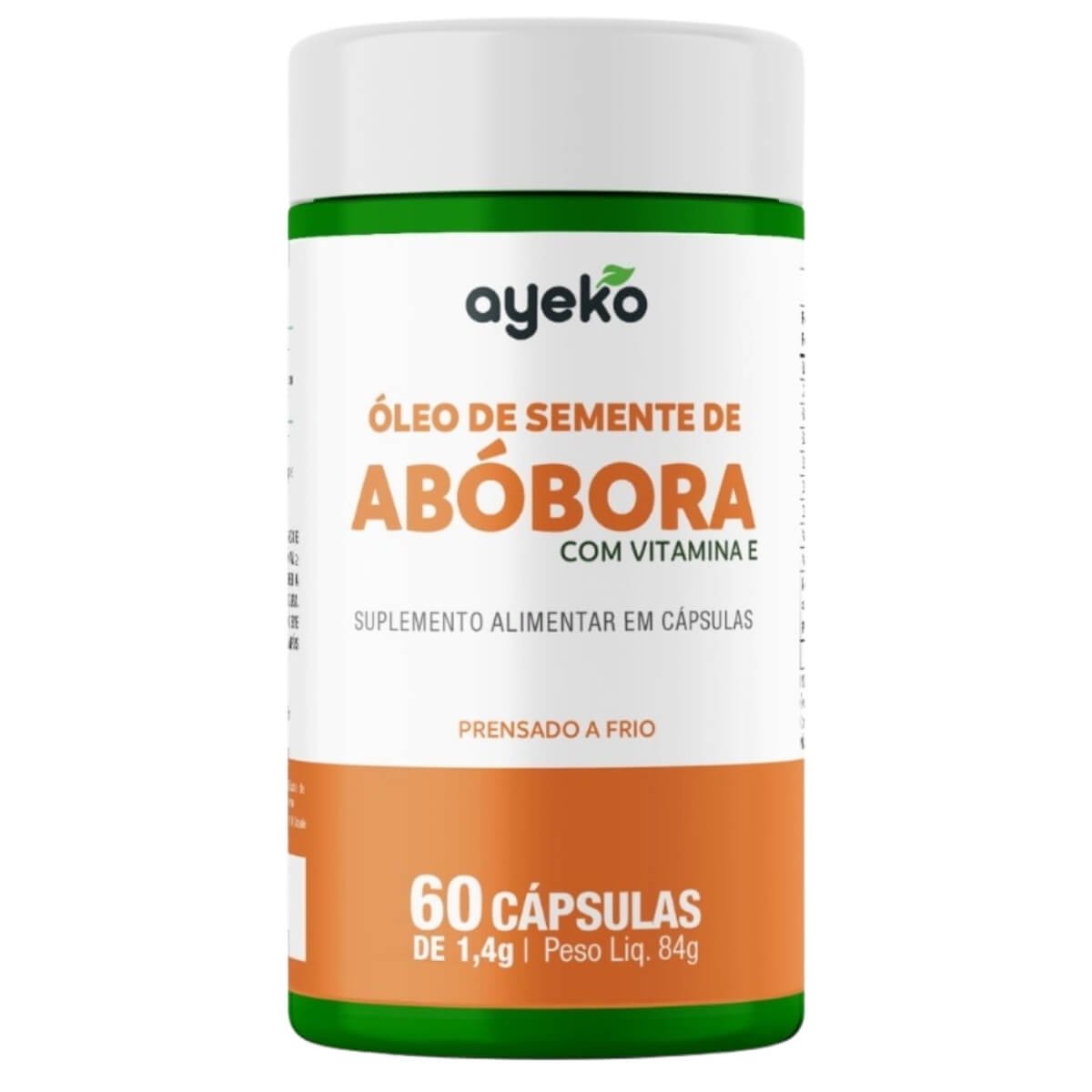 Óleo de Semente de Abóbora com Vitamina E Prensado a Frio 60 Cápsulas