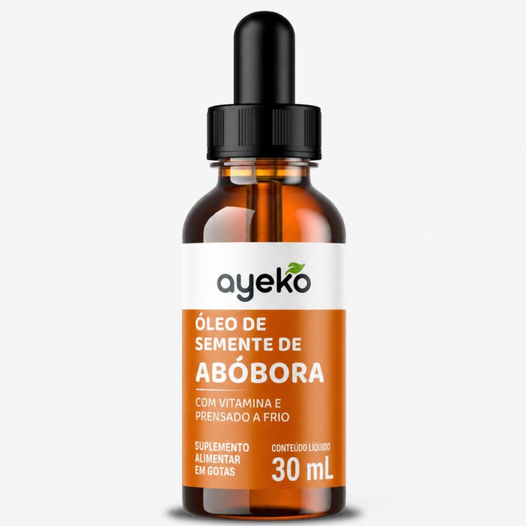 Óleo de Semente de Abóbora com Vitamina E Prensado a Frio 30 ml