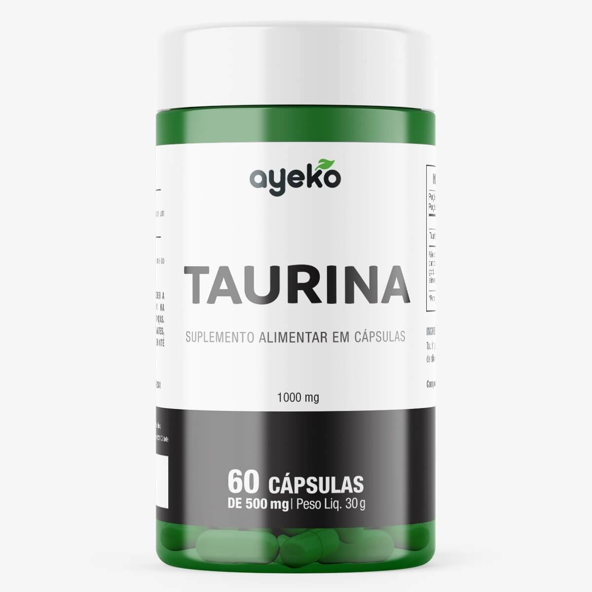 Taurina 1000 mg 60 Cápsulas