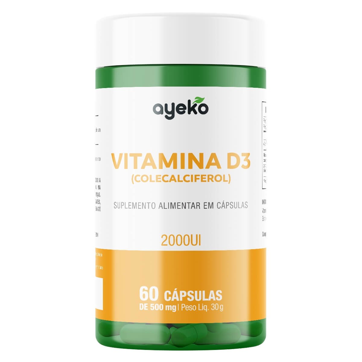 Vitamina D3 2000 UI 60 Cápsulas